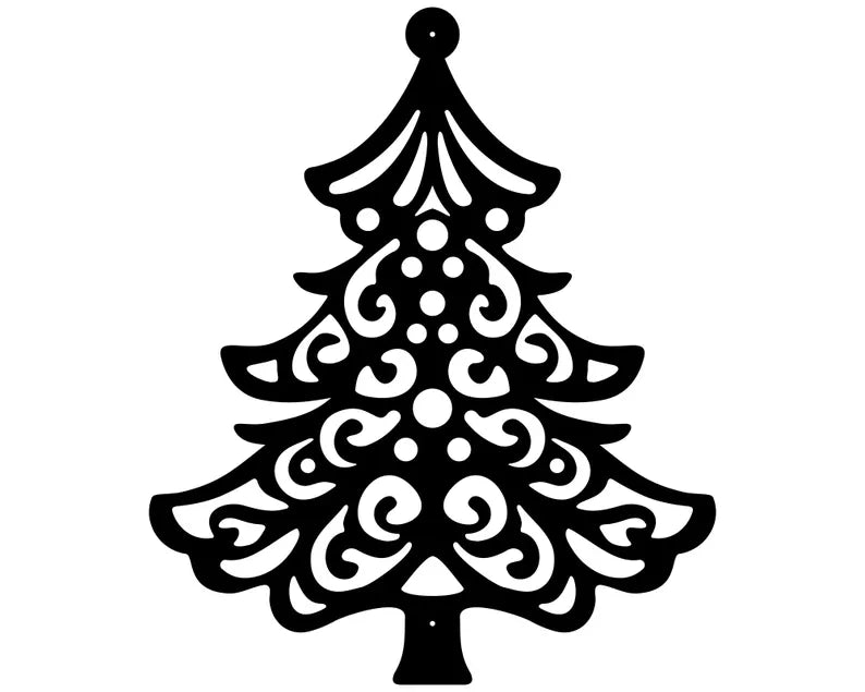 Christmas Tree Metal Art, Holiday Wall Art, Christmas Tree Decor, Metal Wall Hanging, Christmas Wall Decor, Laser Cut Metal Sign