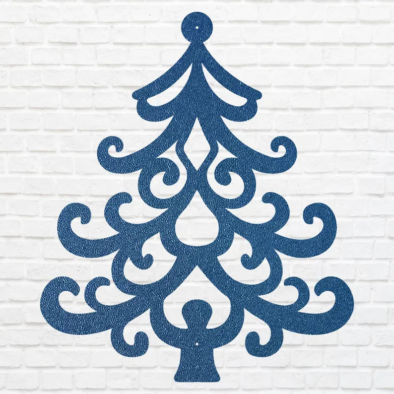 Christmas Tree Decor Metal Art, Metal Wall Hanging, Laser Cut Metal Sign, Holiday Wall Art, Christmas Tree Decor, Christmas Wall Decor