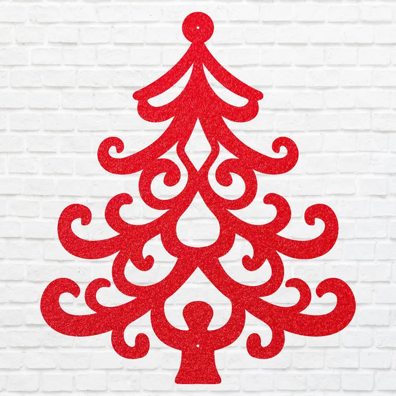 Christmas Tree Decor Metal Art, Metal Wall Hanging, Laser Cut Metal Sign, Holiday Wall Art, Christmas Tree Decor, Christmas Wall Decor