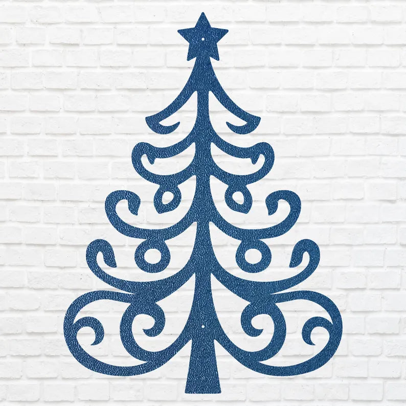 Metal Christmas Tree Art, Laser Cut Metal Sign, Holiday Wall Art, Christmas Tree Decor, Metal Wall Hanging, Christmas Wall Decor
