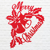 Christmas Bells Decor, Merry Christmas Wall Decor, Name Wall Metal Sign, Personalized Merry Christmas Gift