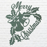 Christmas Bells Decor, Merry Christmas Wall Decor, Name Wall Metal Sign, Personalized Merry Christmas Gift