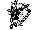 Christmas Bells Decor, Merry Christmas Wall Decor, Name Wall Metal Sign, Personalized Merry Christmas Gift