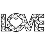 Love Metal Wall Decor, Love Heart Metal Wall Decor Interior
