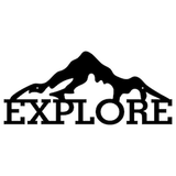 Mountain Explorer Metal Wall Art, Laser Cut Mountain Farmhouse Decor