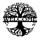 Tree of Life Metal Outdoor Wall Art, Outdoor Welcome Wall Decor