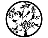 Birds Tree Metal Wall Art, Metal Tree Art for Nature Lover