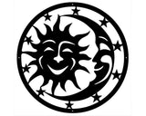 Metal Sun Moon Wall Art, Sun And Moon Metal Sign Wall Decor