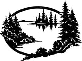 Mountain and Forest Metal Wall Art, Metal Wall Decor, Nature and Forest Decoration, İndoor And Outdoor Wildlife Lover Gift, Wall Hangings