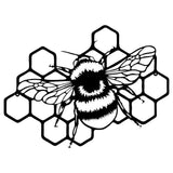 Bee and Honeycomb Metal Wall Art, Laser Cut Bee Honeycomb Decor