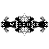 Welcome to Our Home Wall Decor, Black Metal Welcome Wall Sign