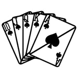 Royal Flush Metal Wall Art, Poker Wall Art for Decoration