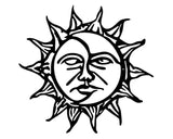 Sun and Moon Metal Wall Art, Sun Moon Wall Decor