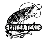 Personalized Metal Fish Wall Art, Fishing Wall Decor