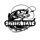 Personalized Metal Fish Wall Art, Fishing Wall Decor