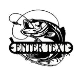 Personalized Metal Fish Wall Art, Fishing Wall Decor