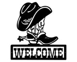 Welcome Cats Metal Sign, Butterfly Metal Sign Farmhouse Decor