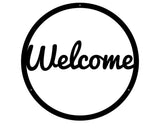 Welcome Sign Metal Wall Art, Round Metal Welcome Sign, Laser Cut Welcome Porch Sign, Entryway Front Door Decor, Outdoor Metal Sign