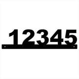 Horizontal Number Address Metal Wall Art, Metal House Number Sign