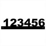 Horizontal Number Address Metal Wall Art, Metal House Number Sign
