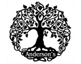 Personalized Tree of Life Metal Sign, Decorative Metal Art for Walls