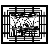 Loon Swimming Wall Art, Duck Sign Metal Wall Art for Bird Lover
