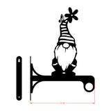 Gnome Flower Basket Hangers Metal Wall Art, Personalized Garden Sign, Custom Garden Gnome Sign, Gnome Metal Wall Decor, Custom Gnome Gifts
