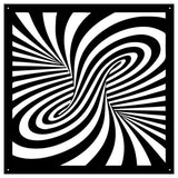 Optical Illusion 3D Metal Wall Art, Black and White Art for Wall
