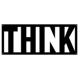 Think Wall Art Metal Sign, Decorative Metal Wall Art
