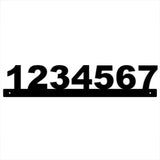 Horizontal Number Address Metal Wall Art, Metal House Number Sign