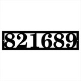 Metal House Numbers, Horizontal Number Address Metal Wall Sign