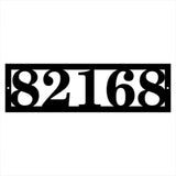 Metal House Numbers, Horizontal Number Address Metal Wall Sign