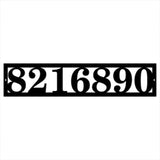 Metal House Numbers, Horizontal Number Address Metal Wall Sign