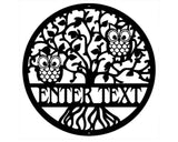 Tree of Life Owl Metal Wall Art, Laser Cut Metal Custom Signs for Walls