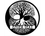 Personalized Ying Yang Tree, Decorative Tree of Life Metal Wall Art