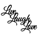 Live Laugh Love Metal Sign, Custom Metal Words Wall Art