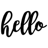 81.88Hello Sign Metal Wall Art, Laser Cut Custom Metal Sign