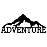 Mountain Adventure Metal Wall Art, Laser Cut Mountain Farmhouse Decor