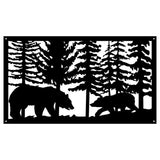 Metal Bear Wall Art, Two Bears Art for Outdoor Decor