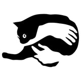 Cat Hands Metal Wall Art, Modern Wall Art, Above bed Wall Art, Bedroom Wall Decor, Black Cat Art, Animal Wall Art, Cat Lover Gift,