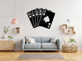 Poker Wall Art, Poker Gaming Card Metal Wall Playroom Decor
