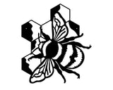 Honey Bee Wall Art,  Bees and Honeycomb Metal Wall Sign