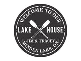 Welcome to the Lake House Sign Metal Artwork, Custom Metal Sign