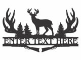 Deer with Antlers Wall Art, Custom Deer Metal Wall Art
