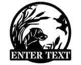 Personalized Metal Dog Signs, Wildlife Hunting Dog Wall Art