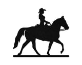 Personalized Cowgirl With Horse Metal Sign, Horse And Rider Metal Sign, Animals Living Room Wall Decor, Above Bed Decor, Artwork for Walls