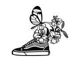 Butterfly With Shoe Metal Wall Art, Decorative Metal Art for Walls