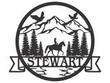 Riding Horse Metal Wall Art, Custom Metal Horse Sign