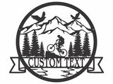Custom Metal Mountain Bike Wall Art - Metal Wall Hanging