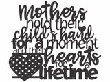 Metal Mothers Wall Art, Personalized Words Saying Art